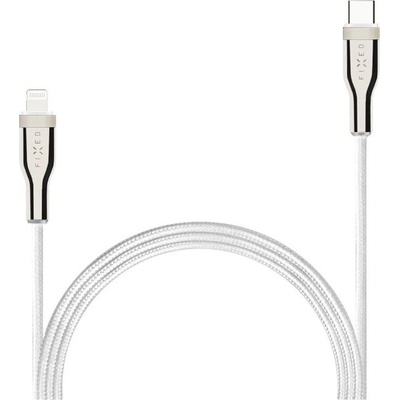 FIXED FIXDB-CL05-WH s konektory USB-C/Lightning a podporou PD, 0,5m, bílý