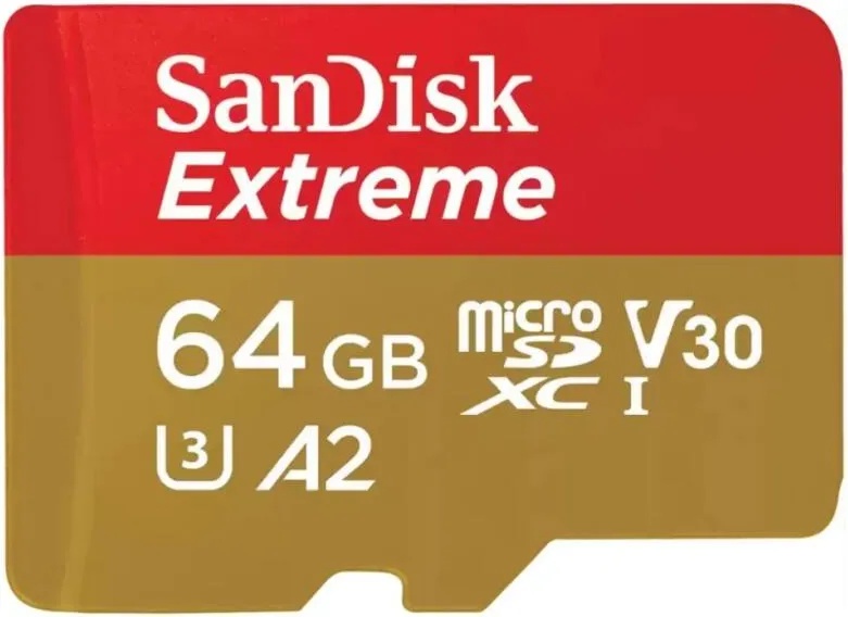 SanDisk Extreme microSDXC 64GB UHS-I/U3/A2/CL10 (SDSQXAH-064G-GN6MA/121585)