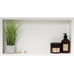 BALNEO Вграден рафт Balneo Wall-Box правоъгълен, 90x30x10 см, четкано бял (OB-WH6)