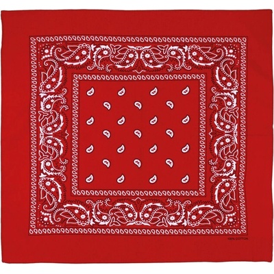 MFH Шал, червено и бяло, приблизително 55 x 55 cm, памук (16403I)