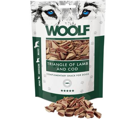 Woolf Dog Lamb and Cod Triangle 100 g
