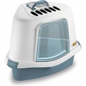 Stefanplast Sprint corner plus - Закрита Котешка Тоалетна - ъглова, с активен въглен - 40х56х40h см, stefanplast Италия