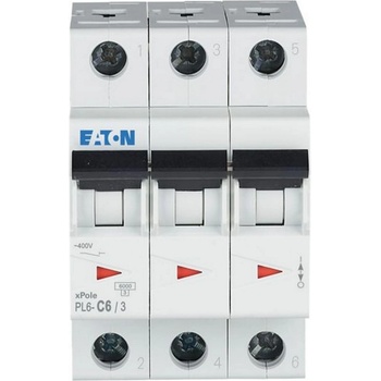 Eaton Автоматичен прекъсвач eaton pl6-c6/3, 286598 - 6 a, 3p (286598)
