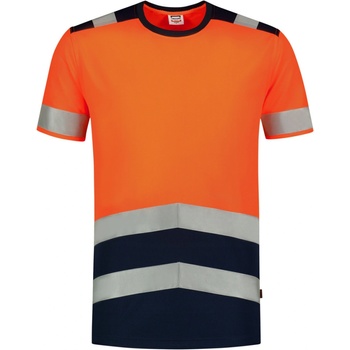 TRICORP T01 T Shirt High Vis Bicolor Tričko unisex fluorescenční oranžová