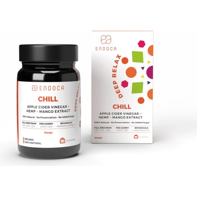 Endoca CBD gumičky Chill 40 mg CBD príchuť manga 30 ks 60 g