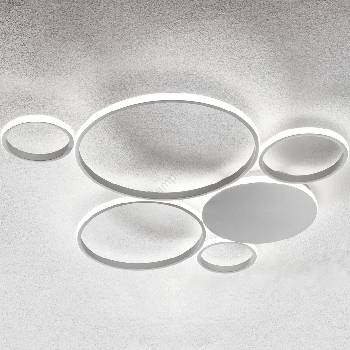 Ondaluce - LED димируемо таванно осветително тяло POIS LED/68W/230V сребристо (OND0044)