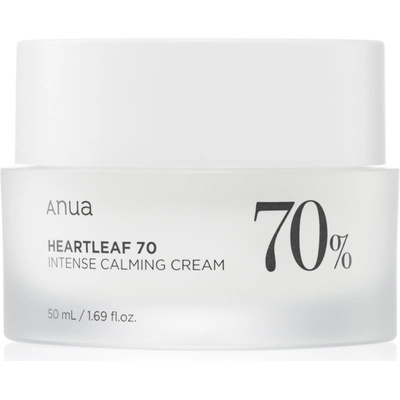 Anua Heartleaf 70% Intense Calming Cream интензивен успокояващ и защитен крем за всички видове кожа, включително и чувствителна 50ml