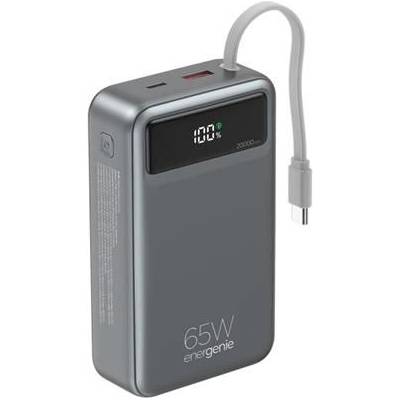 Gembird PB20-PD65-LCD-01 PowerBank 20000mAh, черен (PB20-PD65-LCD-01)