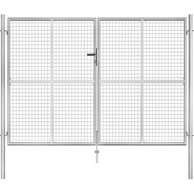Nabytek XL Zahradní branka pozinkovaná ocel 306 x 225 cm stříbrná