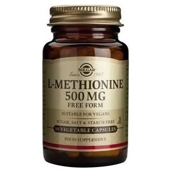 Image 1 of Solgar Хранителна добавка L-METHIONINE, Solgar L-Methionine 30 Herbal Capsules Unflavoured