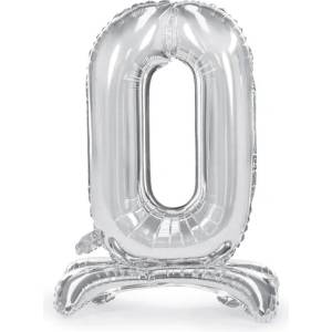 PartyDeco Свободностоящ балон от фолио 0 сребрист 70 см