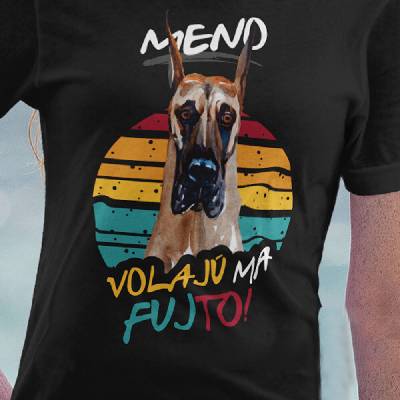 Tričko s potlačou Nemecká Doga Čierna