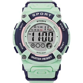 SYNOKE Детски дигитален часовник Synoke ShoXX, Зелен / Син (SYNOKE-9810-GREEN-BLUE)