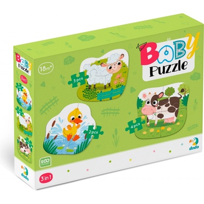 DODO Baby Zvířátka ze statku 3v1 2,3,4 dielov