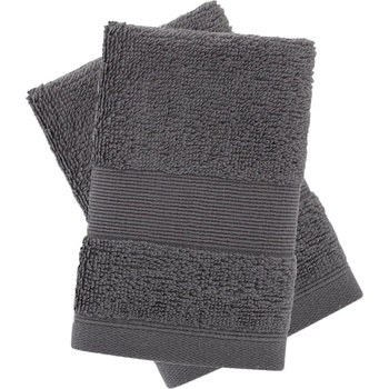Catherine Lansfield Тъмносиви памучни кърпи в комплект от 2 бр. от тери 30x30 cm Anti-Bacterial - Catherine Lansfield (TW/55660/W/FC2/CHC)