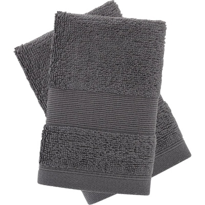 Catherine Lansfield Тъмносиви памучни кърпи в комплект от 2 бр. от тери 30x30 cm Anti-Bacterial - Catherine Lansfield (TW/55660/W/FC2/CHC)