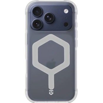 Tactical Удароустойчив калъф Tactical MagForce Hexagon за iPhone 17 Pro Max, прозрачен - бял (57983127345)
