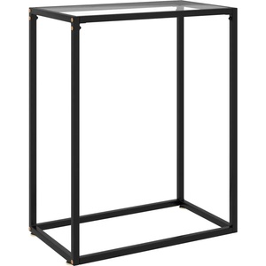 vidaXL Конзолна маса, прозрачна, 60x35x75 cм, закалено стъкло (322803)