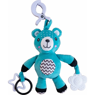 Teddies Chrastítko plyš 30 cm závěs babyted Medvídek