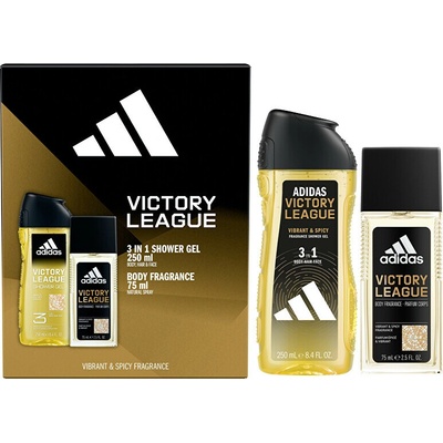 Adidas Victory League deodorant s rozprašovačem 75 ml + 3v1 sprchový gel 250 ml – Zboží Dáma