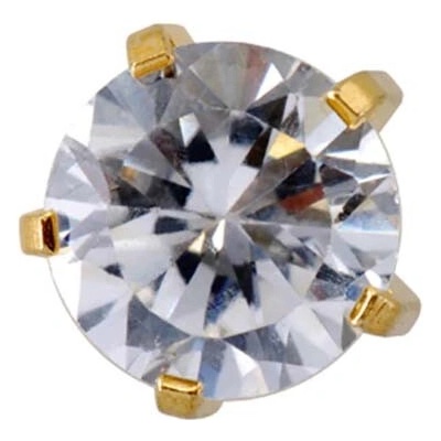 STUDEX Náušnice pro piercing sada Cubic Zirkon L6100Y zlatá