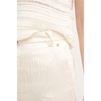 Pedro del Hierro Панталон Pedro del Hierro в бежово със стандартна кройка, с висока талия 7609756 (7609756)