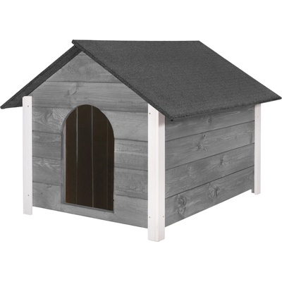 Dechland изолиран покрив на палатка Doghouse XL - сиво-бяло (BP-04-XL-AN)