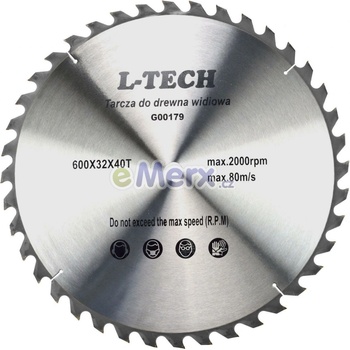 GEKO Pilový kotouč do dřeva, 600x32x40T
