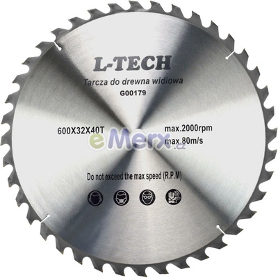 GEKO Pilový kotouč do dřeva, 600x32x40T
