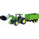 Bruder 3055 Traktor JOHN DEERE 7930 s čelním nakladačem a návěsem