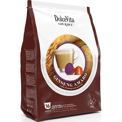 Кафе Dolce Vita с женшен без тръстикова захар за Dolce Gusto 12 капсули