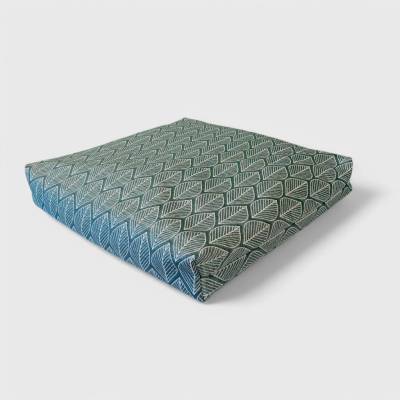 Gadeo sedací polštář listy zelená 50x50 cm výplň pohankové slupky