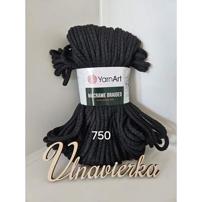 YarnArt Macrame Braided 750 čierná