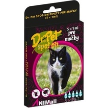 Dr.Pet Cat Antiparazitné Pipety Spot-On 5x1 ml