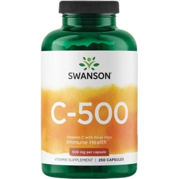 Image 1 of Swanson Vitamin C with Rose Hips 500 mg [250 капсули]