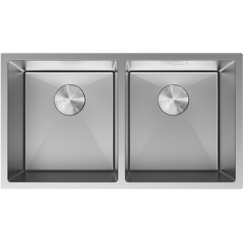 Mexen Binox неръждаема мивка с две отделения 800 x 450 мм, инокс - 6421802000-01 (6421802000-01)