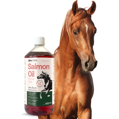 Lab-v Сьомгово масло - 100% атлантическо сьомгово масло за коне, 1000мл