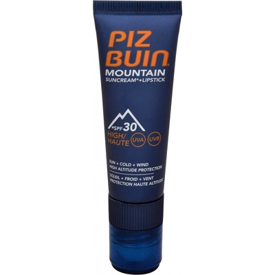 Piz Buin Sluneční krém SPF 30 a ochranný balzám na rty SPF 30 2 v 1 (Mountain Combi "2 in 1" Sun Cream a Lipstick) 20 ml + 2,3 ml