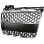  Решетка с поставка за емблема за Audi A3 (2005-2008) - RS-Look с Хромрамка (GRAU25)