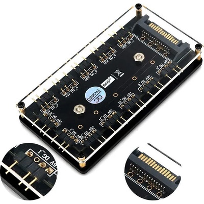 Сплитер за 12 вентилатора 3Pin със SATA интерфейс (12P-FAN-HUB)