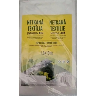 textília netkaná 1,6x10M biela 17g/m2