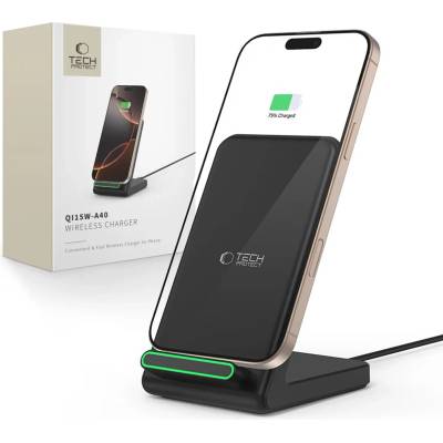 Tech-Protect qi15w-a40 безжично зарядно черно (5906302372430)