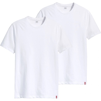 Levi´s pánske tričko Slim 2 Pack Crewneck biele