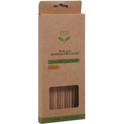 Orion Brčko sklo nápojové 4 ks 20 cm + kartáček – Zboží Dáma