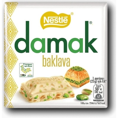 Nestlé Damak Baklava White Chocolate with Pistachio and Baklava 60 g