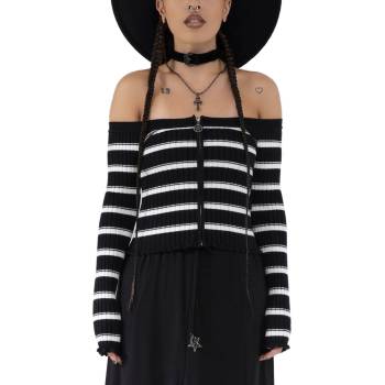 KILLSTAR дамска тениска с дълъг ръкав KILLSTAR - Ashryn - черно/бяло - KSRA011610