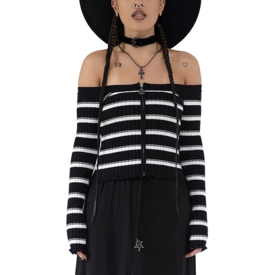 KILLSTAR дамска тениска с дълъг ръкав KILLSTAR - Ashryn - черно/бяло - KSRA011610