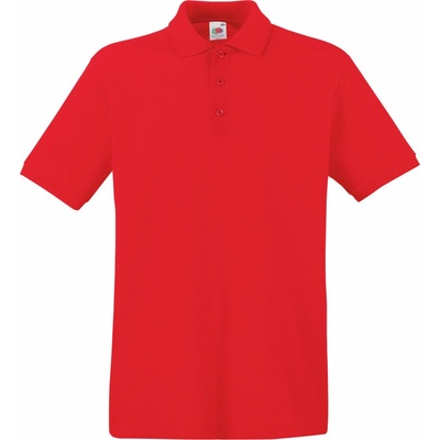 Fruit of the Loom polokošile Premium polo krátký rukáv COT-16321800401 červená