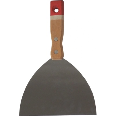 TOPTRADE špachtle nerezová 150 mm – dřevěná, nýtovaná rukojeť