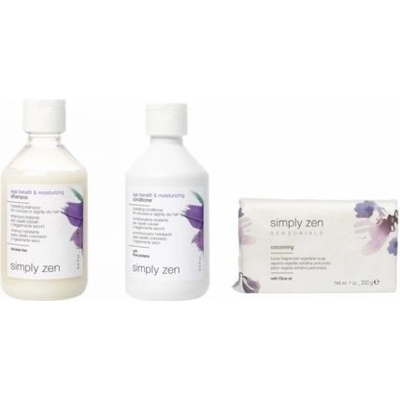 Simply Zen Sensorials Sada hydratační šampon 250 ml + kondicionér 250 ml + mýdlo balancing 200 g dárková sada